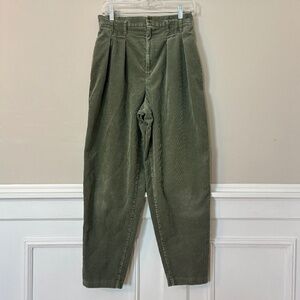 Olive Green Vintage Women's Corduroy Pants